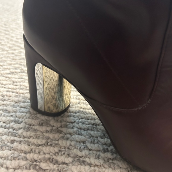Burgundy ZARA HEELED BOOTS - Picture 5 of 6